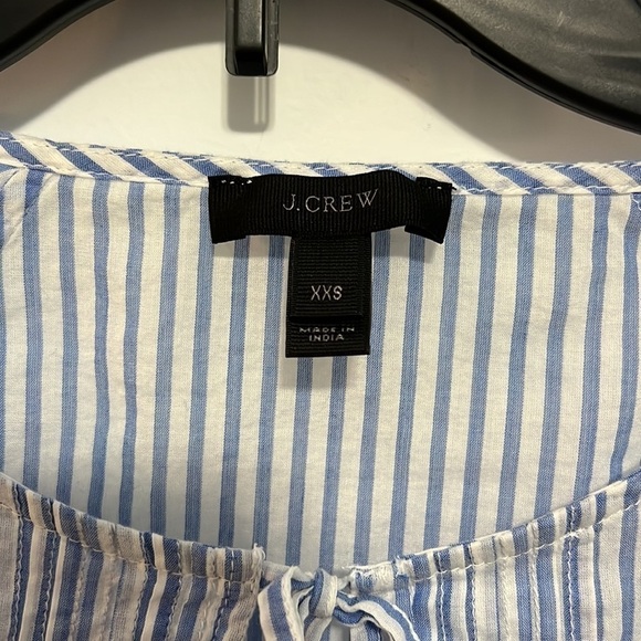 J Crew Striped Nautical Floral Embroidered 3/4
Sleeve Tunic Blouse Top Dress - Picture 5 of 11